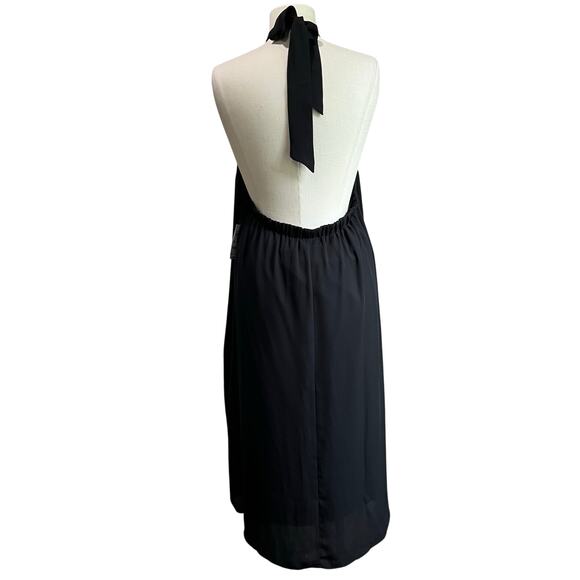 INC International Concepts Black Halter Neck Midi Dress Size XL NWT - Picture 3 of 12